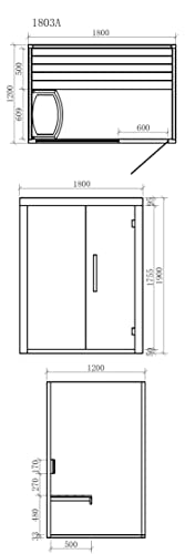 AWT Sauna E1803A Pinienholz/180x120/6.8kW Cilindro