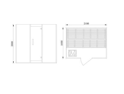 XXXL Luxus Infrarotsauna + Infrarotkabine Kombi SET Sauna inkl. Saunaofen 6 Personen Modell 2022