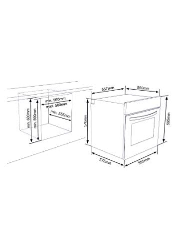 Sharp K-71V28IM2-EU Einbau Backofen / A / 78 L / 7 Beheizungsarten / Heißluft / Versenkbare Knebel / Pyrolytische Reinigung / Herausnehmbare Innenglastür / AntiFingerprint-Beschichtung / Edelstahl