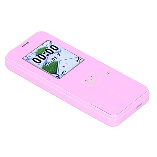 Tragbares Studenten-Mobiltelefon mit 1,77-Zoll-Bildschirm, 2 MB + 32 MB Dual-Karte, Dual-Standby-Smartphone, eine Einrichtung von 9 Familiennummern, SOS-Notruf, Vibration, Automatische Aufnahme,(Rosa)