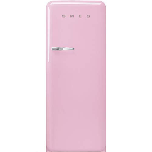 SMEG FAB28RPK3 – Kühlschrank mit Gefrierschrank SMEG Ästhetik der 50er-Jahre, belüftet, 270 l, Rosa mit Öffnung nach rechts, Energieklasse A+++