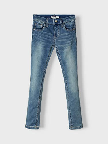 NAME IT Jungen Nkmtheo Dnmthayer 1166 Swe Pant Noos Jeans, Light Blue Denim, 134 EU