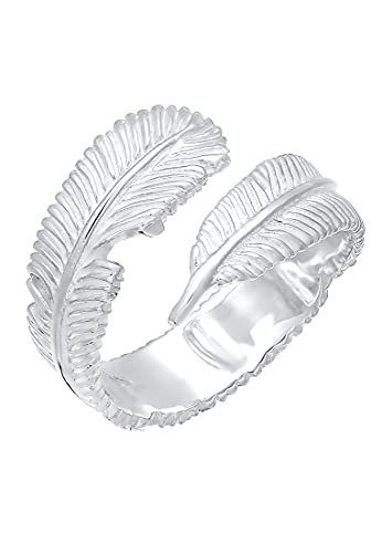 Elli Ring Damen Wickel Feder Boho Trend in 925 Sterling Silber