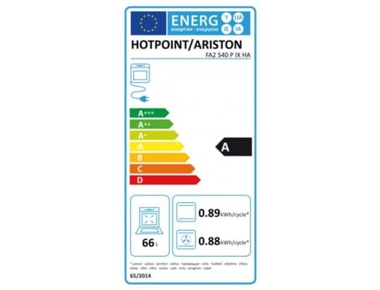 Hotpoint Ariston FA2540PBLHA Einbauofen Pyrolyse – Multifunktions-Backofen mit Umluft oder Umluft / 66 Liter/Klasse A/Schwarz/Kalttür (4 Glas)