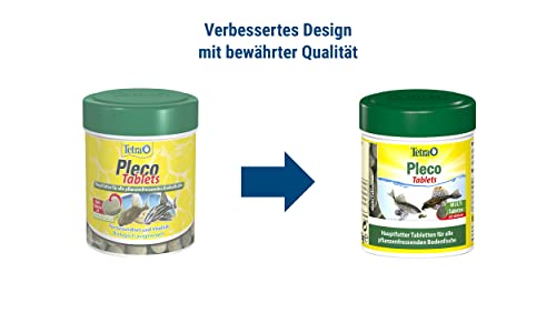 Tetra Pleco Tablets – Nährstoffreiches Fischfutter für alle pflanzenfressenden Bodenfische (z.B. Welse), 275 Tabletten