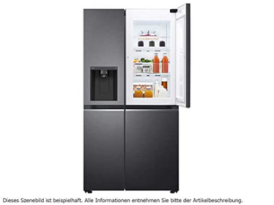 LG Electronics GSJV71MCTE Side-by-Side Kühlschrank mit Door-in-Door | Eis-, Crushed Ice- und Wasserspender | 635 Liter Kapazität | Interner Wassertank 4L | Matte Black