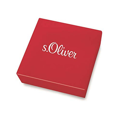 s.Oliver Kette mit Anhänger Edelstahl Damen Halsschmuck, mit Kristall, 40/45+3 cm, Silber, Kommt in Schmuck Geschenk Box, 2018567