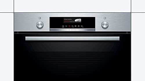 Bosch HBG579BS0 Serie 6 Einbau-Backofen, 60 x 60 cm, Pyrolyse Selbstreinigung, AutoPilot 40 40 Automatikprogramme,, TFT-Touchdisplay, Schnellaufheizung, SoftClose