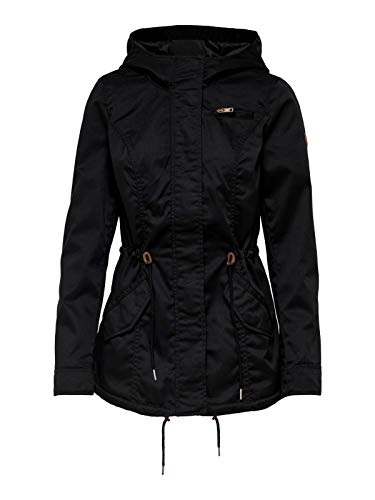 ONLY Damen Übergangsjacke Kurzmantel New Lorca Spring Parka 15168792 Black XS