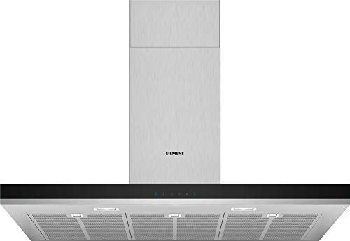 Siemens LC97BHM50 iQ300 Dunstabzugshaube / Wandhaube / 90 cm / Metall-Fettfilter / Doppelflutiges Hochleistungsgebläse / Edelstahl