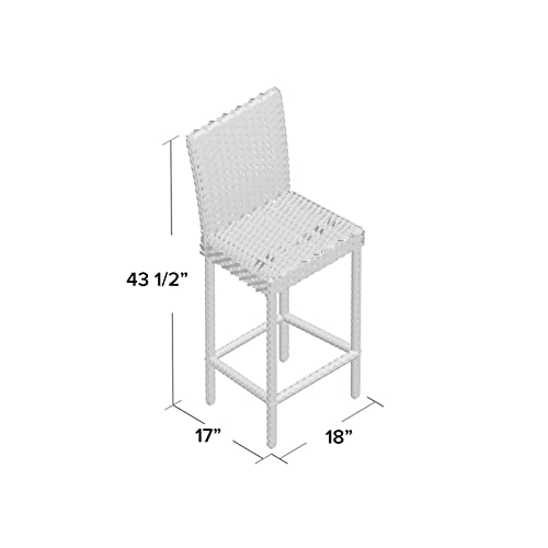 30-Zoll-Terrassen-Barhocker, Zusammengebaut, Gesamt: 43,5 Zoll H X 18 Zoll B X 17 Zoll T, Geeignet Für Bistros, Cafés, Wohnzimmer Usw.