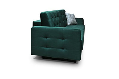 Schlafsofa Kippsofa Sofa mit Schlaffunktion Klappsofa Bettfunktion mit Bettkasten Couchgarnitur Couch Sofagarnitur - Carla (Grau)