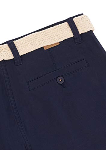 riverso Herren Chino Shorts RIVHenry Gürtel Bermuda Kurze Hose 98% Baumwolle Hellblau Dunkelblau Navy Rot Grün Orange Beige Grau w30 - w42, Größe:W 38, Farbe:Dark Navy (19400)