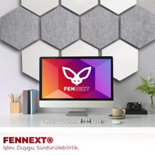 FENNEXT® Schallabsorber Wand - Akustikbild - der perfekte Schallschutz aus hochwertigem Akustikvlies für Gaming, Homeoffice, Studio - 10er Starterset VLIES DUO