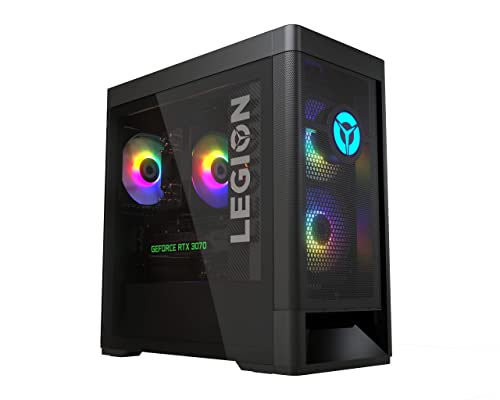 Lenovo Legion Tower 5 Gaming Desktop-PC (AMD Ryzen 7 5800, 16GB RAM, 1TB SSD, NVIDIA GeForce RTX 3070, Windows 11 Home) schwarz + Premium Care + Tastatur + Maus schwarz