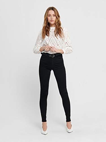 ONLY Damen Onlroyal High Sk Pim600 Noos Jeans, Schwarz, L 32L EU