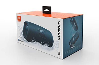 JBL Charge 5 Bluetooth-Lautsprecher in Petrol-Blau – Wasserfeste, portable Boombox mit integrierter Powerbank und Stereo Sound – Eine Akku-Ladung für bis zu 20 Stunden kabellosen Musikgenuss