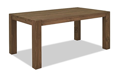 Esstisch 160x90cm Rio Bonito Farbton Cognac braun Pinie Massivholz, geölt und gewachst, Tisch, Optional: passende Bänke 140x38cm oder 160x38cm und 2er- Set Ansteckplatten 50x90cm