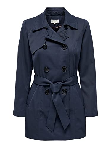 ONLY Damen ONLVALERIE Trenchcoat OTW NOOS Jacke, Night Sky, XS