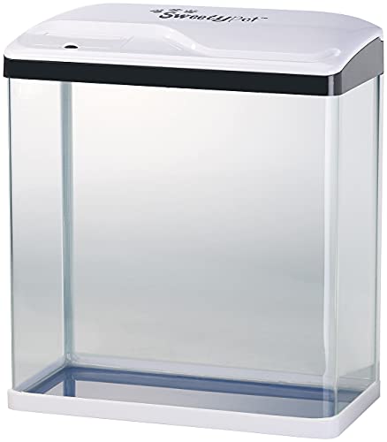 Sweetypet Nanobecken: Nano-Aquarium-Komplett-Set mit LED-Beleuchtung, Pumpe und Filter, 25 l (Aquarien)