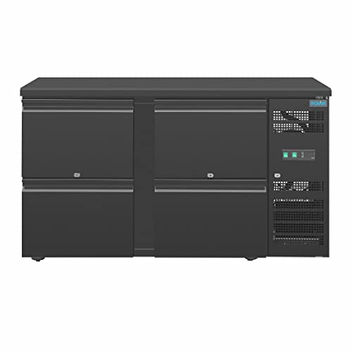 Polar GL455 U-Serie Kühlschrank, 4 Schubladen, 860 mm x 1462 mm x 513 mm, Schwarz