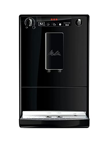 Melitta Caffeo Solo E 950-322 Kaffeevollautomat (Exzellenter Kaffee-Genuss dank Vorbrühfunktion und herausnehmbarer Brühgruppe) pure black