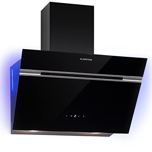 Klarstein Alina Smart Dunstabzugshaube, Abzugshaube für Küchen, Dunstabzugshaube mit Filter, Dunstabzug mit 594 m³/h Luftstrom, Wi-Fi-Steuerung, LED Beleuchtung, Dunstabzugshaube 60cm, Umluft