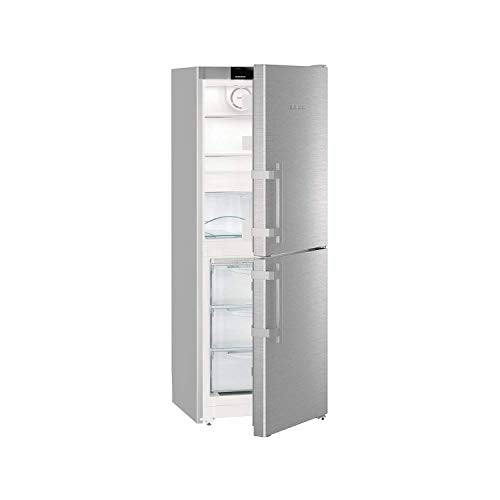 Liebherr Freistehender Kühlschrank/Gefrierschrank, 50/50 geteilt, frostfrei, 60 cm breit, Edelstahl