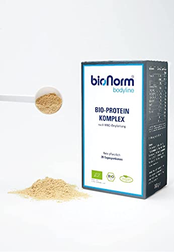 BIONORM bodyline veganes Protein Pulver - Eiweiß Pulver in Bio-Qualität aktiviert den Stoffwechsel & unterstützt den Muskelaufbau ohne Molke, Soja & Aromen, Mahlzeitersatz mit natürlichem Geschmack