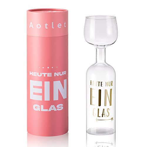 Aotlet Geschenke für Frauen Zum Geburtstag, 750ml Weingläser Geschenkidee für Weinliebhaber, Weihnachtsgeschenke für Frauen Mama Schwester, Lustige Geschenke für Männer