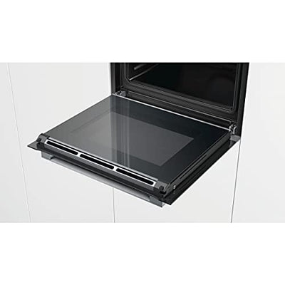 Bosch HBG676ES6 Serie 8 Smarter Einbau-Backofen, 60 x 60cm, Made in Germany, Pyrolyse Selbstreinigung, Bosch Assist Backeinstellung auf Knopfdruck, PerfectBake Backsensor, PerfectRoast Bratthermometer