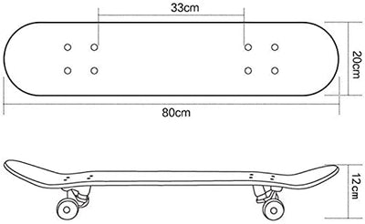 Skateboard Complete Board Hunter × Hunter: Neferpitou, 7-Layer-Ahorn 95A Rollerhärte-Funboard, Ladung 100 KG Double Rocker Weihnachtsgeschenke für Jugendliche