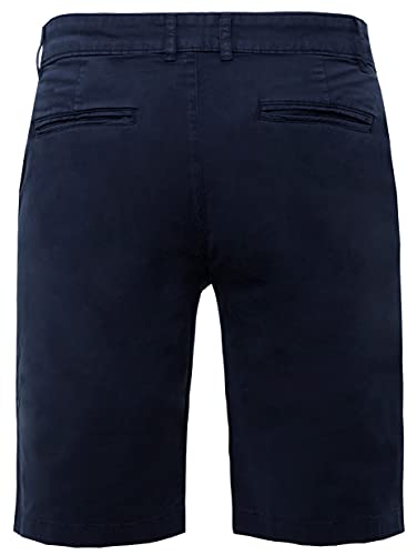 Banqert Herren Short Kurze Hose-n, Männer Organic Shorts Regular Slim-fit, Herrenshort-s Pant-s, einfarbig-e Freizeit Wanderhose für Jungen Chino Cargo Knielang, Blau Blue Navy L Large