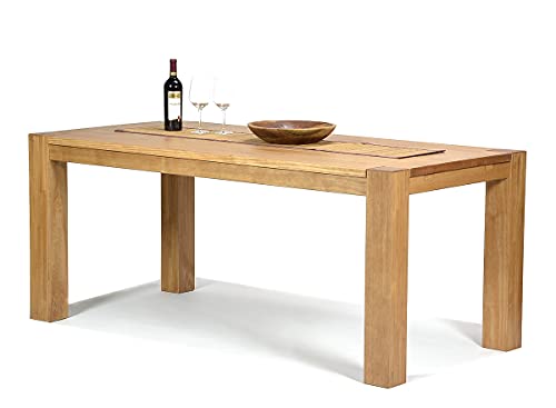 Esstisch 180x90cm Rio Bonito Farbton Honig hell Pinie Massivholz geölt und gewachst Tisch, Optional: passende Bänke