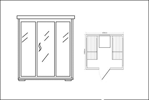 Trade-Line-Partner Infrarotkabine/Wärmekabine/Sauna - ECK ! für 2 Person SONDERAKTION