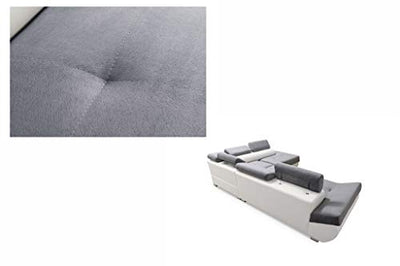 Robin Saturn Ecksofa mit Schlaffunktion, Schlafsofa mit Bettkasten und Kissen, Freistehendes Eckcouch in L-Form, Polstergarnitur Sofa