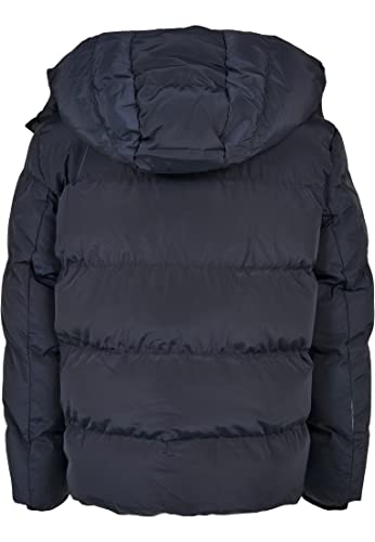 Urban Classics Jungen Boys Hooded Puffer Jacket Jacke, Navy, 122/128