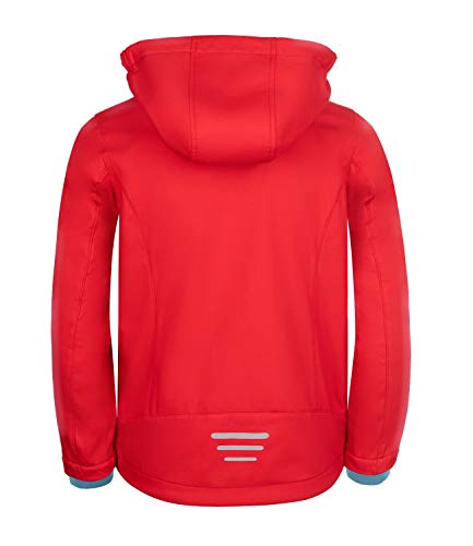 Trollkids Kinder Softshell Jacke Preikestolen, Rot/Delphinblau, Größe 92