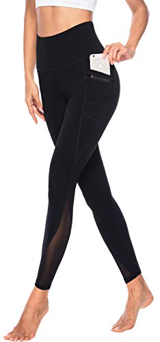 Persit Yoga Leggings Damen, Sporthose Yogahose Sport Leggins Tights für Damen, 40-42 (Herstellergröße L), Schwarz