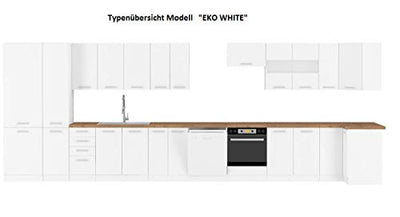 Eckküche EKO White 310x230 cm in weiß Küchenzeile Küchenblock Einbauküche