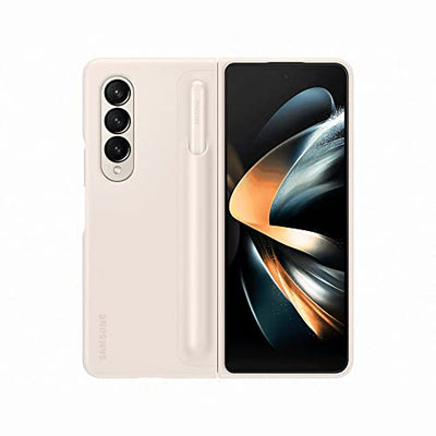 Samsung Galaxy Z Fold4 5G Mobiltelefon ohne SIM-Karte Android Klapp-Smartphone 512 GB, Beige & Standing Cover mit Pen EF-OF93P für das Galaxy Z Fold4 | Smartphone Cover