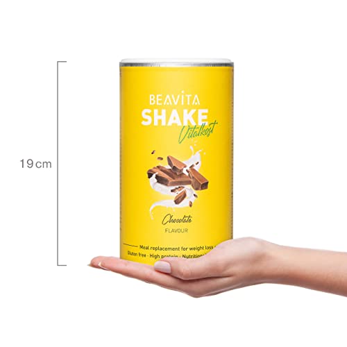 BEAVITA Vitalkost Diät-Shake Schokolade (500g) - Diät Shakes zum Abnehmen - vitamin- und nährstoffreicher Mahlzeitersatz mit Eiweiss Protein Pulver Schokolade - glutenfreier Protein shake zum abnehmen