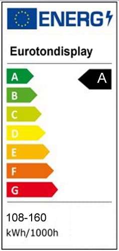 Eurotondisplay 2127-12W LED Deckenleuchte mit Fernbedienung Lichtfarbe/Helligkeit einstellbar Acryl-Schirm weiß lackierte Metallrahmen (2127-12)