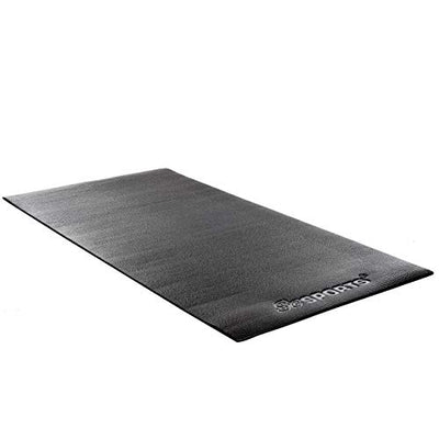 ScSPORTS Unterlegmatte, Schutzmatte für Fitnessgeräte, Laufband, Heimtrainer, Hantelbank, Sportgeräte, groß, schwarz, 160 x 80 x 0,6 cm