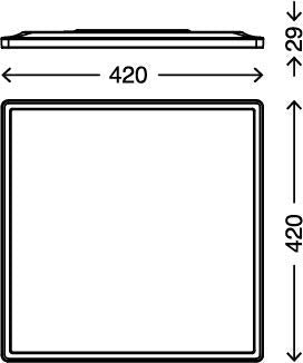 Briloner Leuchten LED Panel, Deckenleuchte, Deckenlampe, inkl. Hintergrundbeleuchtungseffekt, 22 Watt, 3.000 Lumen, 4.000 Kelvin, Weiß, Quadratisch, 42x42cm