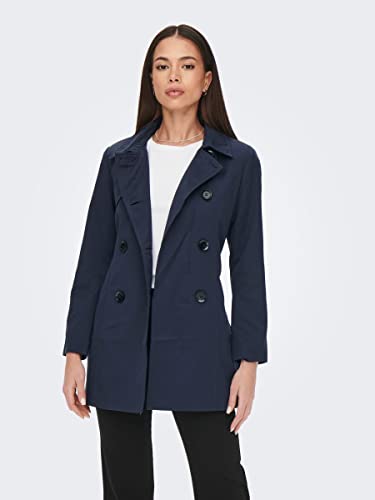 ONLY Damen ONLVALERIE Trenchcoat OTW NOOS Jacke, Night Sky, XS