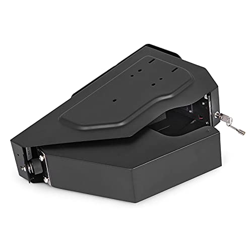 BananaB Stahl Security Gun Box mit Fingerabdruck und Schlüssel tragbare Gun Box Safe 4 X AA-Batterie Waffen Tresor für Hause Sicherheit