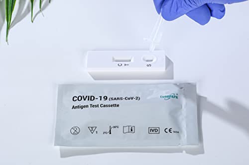 EUROPAPA® 5x Corona Schnelltest Selbsttest Covid-19 vorne Nasal Laientest schnell und einfach Zuhause im Büro oder Urlaub