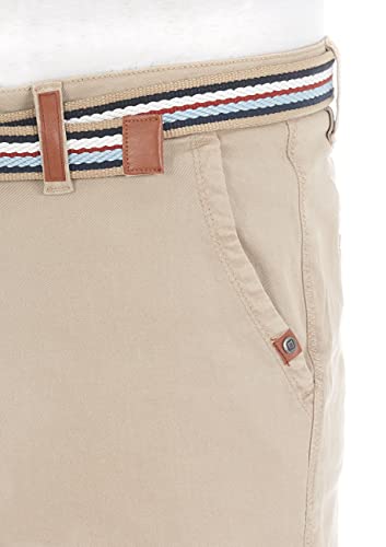 riverso Herren Chino Shorts RIVKlaas Regular Fit Gürtel Bermuda Kurze Hose Sommer Short 98% Baumwolle Beige w30, Größe:W 30, Farbe:Middle Beige (20300)