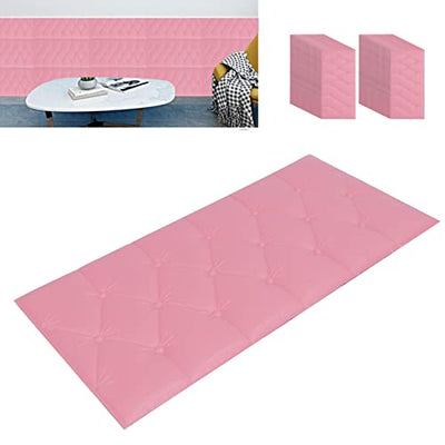 130 Blatt Moderne Wandverkleidung Selbstklebend, Wandpaneele, Dreidimensionale Wandplatten, Schaum für Schönheitssalon Home Decoration Selbstklebende Tapete 11 inx24 in(Rosa)